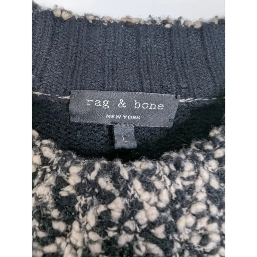 Rag & Bone Wool Blend Raglan Sleeve Crew Neck Sweater
